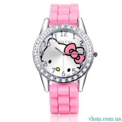 Для дитини кварцові годинники Hello Kitty з бантиком для дівчинки Для дитини кварцові годинники Hello Kitty з бантиком для дівчинки