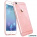 Чохол рожевий з блисками на Iphone 6 plus