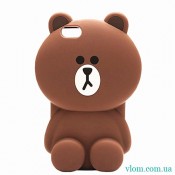 Чохол коричневий ведмедик у Iphone 7/8 PLUS