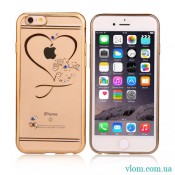 Чохол серце зі стразами на Iphone 7/8 PLUS